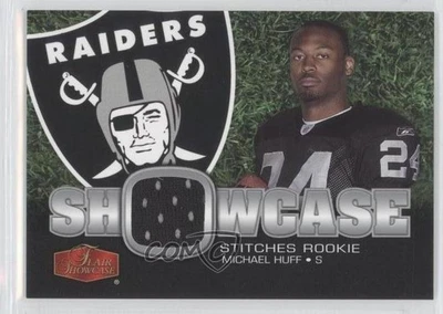 2006 Flair Showcase Stitches Michael Huff #SHS-MH Rookie RC - Image 1 of 2