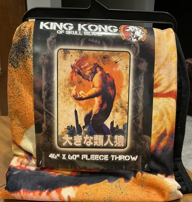 KING KONG OF SKULL ISLAND FLEECE THROW BLANKET 46" X 60" NEW - R5 - Image 1 of 3