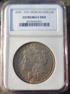 1886 NGC XF Morgan Silver Dollar $1 Key Date Coin - Picture 1 of 6