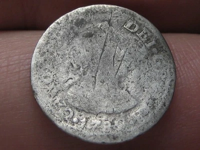 Moneda de plata colonial de medio 1/2 real de la ciudad mexicana 1780-1789 Foto 1 de 4
