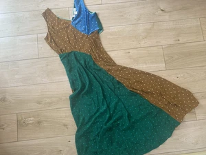 Long Spotted SILK DIANE VON FURSTENBERG DRESS (S) - Picture 1 of 9