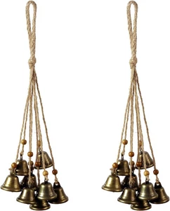 Campanas de bruja colgantes para puerta, 2 piezas campanas de puerta campanas de Navidad para bruja Ho - Imagen 1 de 2