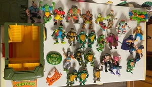 Lote de figuras de Tortugas Ninja adolescentes mutantes 28 piezas + piezas de vagón de fiesta TMNT/roto de colección - Imagen 1 de 16