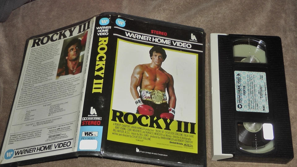 Rocky 3 VHS Video Tape Ex Rental Big Box Pre Cert Warner - Image 1 of 4