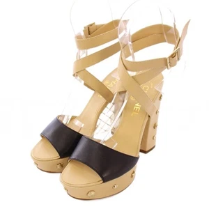 Chanel Sandalen Damen Größe 36,5 Beige Leder - Bild 1 von 7
