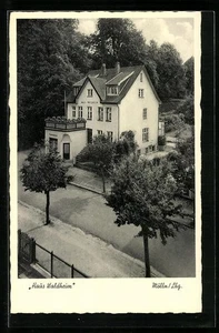 AK Mölln /Lbg., Pension Haus Waldheim mit Straße aus der Vogelschau - Picture 1 of 2