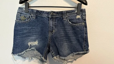 Pantalones cortos de jean industriales de algodón de tiro bajo talla 13 Foto 1 de 4