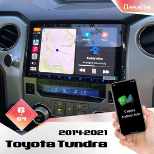Dasaita 10.2" Car Radio Android 13 for Toyota Tundra 2014-2021 Wireless CarPlay - Picture 1 of 8