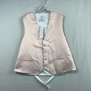 Azazie Vest Mens Large Blush Pink Satin Formal Elegant Wedding - Picture 1 of 11