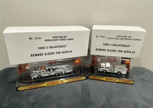 Code 3 Models #12734 & #12895 Kentland, MD Tower Ladder & Pumper Engine - Picture 1 of 12