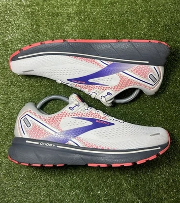 Brooks Ghost 14 Running Shoes Walking Sneakers White Pink Women’s Size 10.5 B - Image 1 of 4