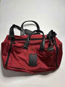 Victorinox Red And Black Canvas Duffle Bag Tactical Luggage Carrier Pockets - Picture 1 of 14