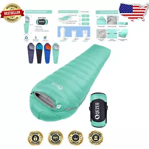 Cozy Down Sleeping Bag for Adults - 28°F to 45°F, Perfect for Camping Adventures - Picture 1 of 8