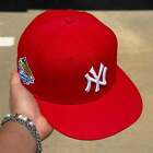 USED 3/8 Red New York Yankees 1999 World Series Icy 59FIFTY New Era Fitted Hat C