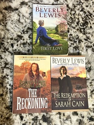 LOT OF 3 Beverly Lewis Trade Paperback lot, Mixed Foto 1 de 3