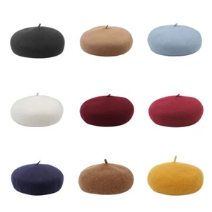 Dickere Damen Mädchen Winter warme französische Wolle Baskenmütze Beanie Mütze Malermütze - Bild 1 von 27