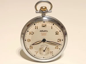 VINTAGE WW2 RARE FRANCE OPEN FACE POCKET MECHANICAL WATCH "MEGAWATCH" 15 J. - Picture 1 of 14