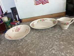 HOMER LAUGHLIN & KNOWLES DINING PIECES 80+ YEARS OLD 3 PCS. GRAVEY CUP++ - Picture 1 of 10