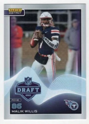Malik Willis 2022 Panini Instant NFL Draft Night  #25 RC PR 941 - Image 1 of 2