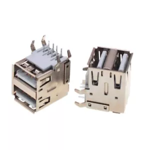 10Pcs USB Type A Female Solder Connector PCB Socket USB-A type 90 Degrees 4pins - Picture 1 of 2
