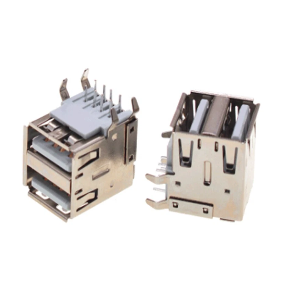 10Pcs USB Type A Female Solder Connector PCB Socket USB-A type 90 Degrees 4pins - Image 1 of 2