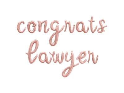 恭喜律师诅咒信气球横幅-毕业日派对装饰 — 第 1/4 张图片