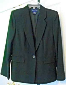 Charter Club Black Crepe One Button Classic Blazer Size 4 NWOT - Picture 1 of 2