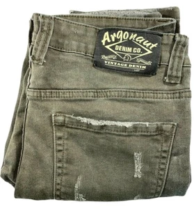 Argonaut Nation Mens Jeans Sz 30X30 (Actual 30x29) Gray Slim Straight Distressed - Picture 1 of 9
