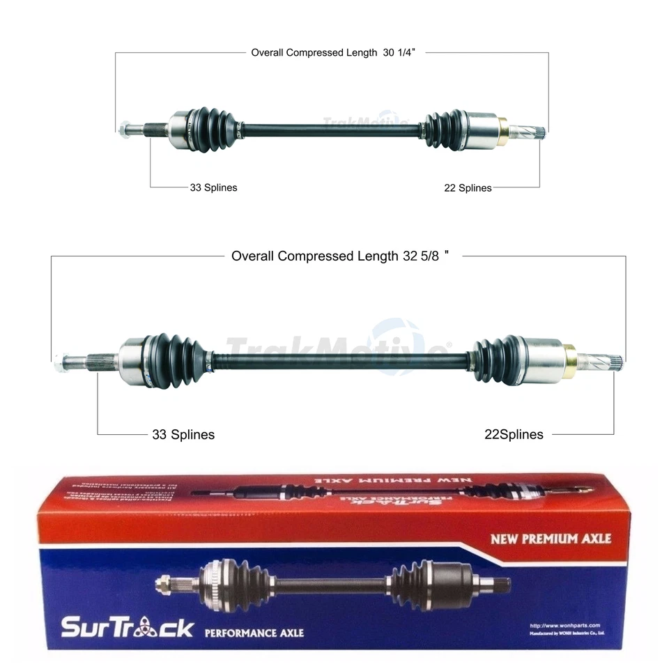 Juego de 2 ejes de eje trasero CV SurTrack para Chevy Equinox Saturn Vue Foto 1 de 1