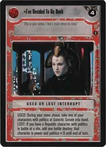 I've Decided To Go Back (Coruscant) | Decipher Star Wars CCG | NM/LP - Picture 1 of 1