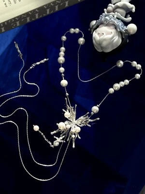 Collar de Lujo Ajustable Mariposa Perla Cadena Y Elegante Genial Gargantilla Estética Foto 1 de 4