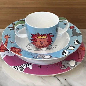 VILLEROY & BOCH Children's Dinner Set - 3 Piece - Safari Theme - EUC - Picture 1 of 13