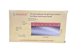 Large Bench / Dough / Cake Scraper Icing Smoother Spreader 10inch Long Stainless - Picture 1 of 4