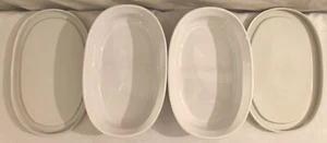 Corningware Französisch Weiß F-15-B Kleine Ovale Kasserollen mit Deckel 2er Set - Bild 1 von 6