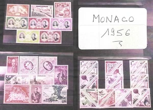 MÓNACO AÑO COMPLETO 1956 37 SELLOS YVERT 441 / 477 MNH EN MUY BUEN ESTADO. - Imagen 1 de 1