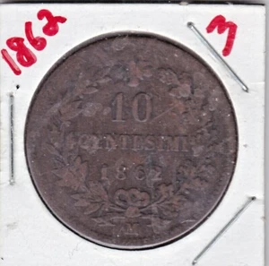 1862 M Vittorio Emanuele II 10 Centesimi ~ ITALIA ~ LO CALIFICAS ~ VER ESCANEO - Imagen 1 de 2