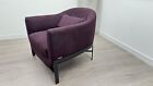 Natuzzi Editions Taupe Purple Fabric Designer Accent Feature Chair