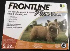 Front Plus For Dogs 5 to 22LBS 6 Doses 6 Month Supply Brand New Free shipping - Picture 1 of 1