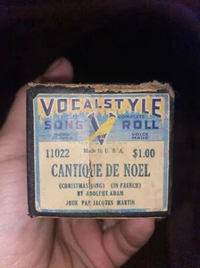 1926 Vocalstyle Song Roll 11022 Cantique De Noel von Adolph Adam - Bild 1 von 8