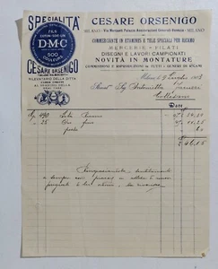 16610 78/crt Vecchio documento - Specialità Cesare Orsenigo merceria - 1903 - Foto 1 di 2