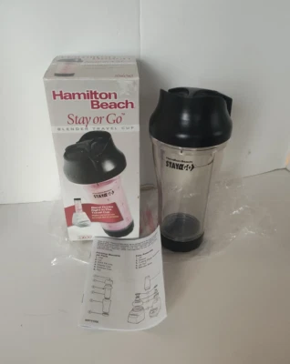 NUEVA Licuadora de Repuesto Hamilton Beach Stay/Go Viaje Doble Pared Taza Libre de Derrames Foto 1 de 4