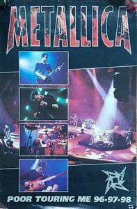 1997 Metallica Collage Vintage Band Members Concert Poster Poor Touring ME - Picture 1 of 12