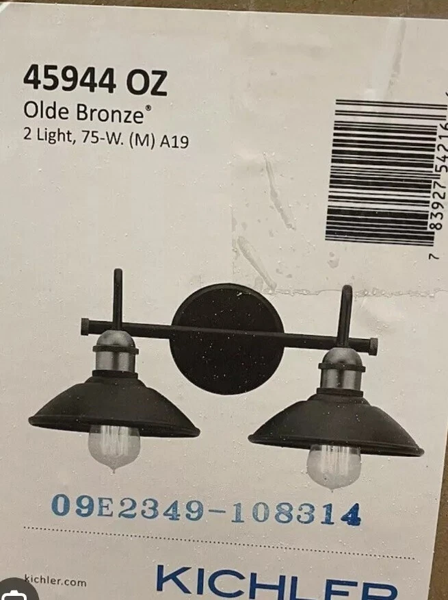 Kichler Clyde 2 Light 17" Wide Bathroom Vanity Light Olde Bronze 45944OZ - Image 1 of 1