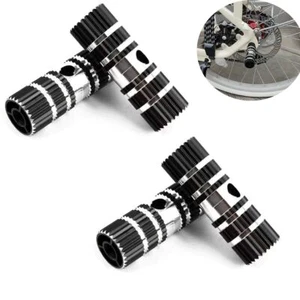 Bike Pedals Axle Foot Rest Pegs Anti-Slip Rear Feet Pedals for BMX Mountain Bike - Picture 1 of 4
