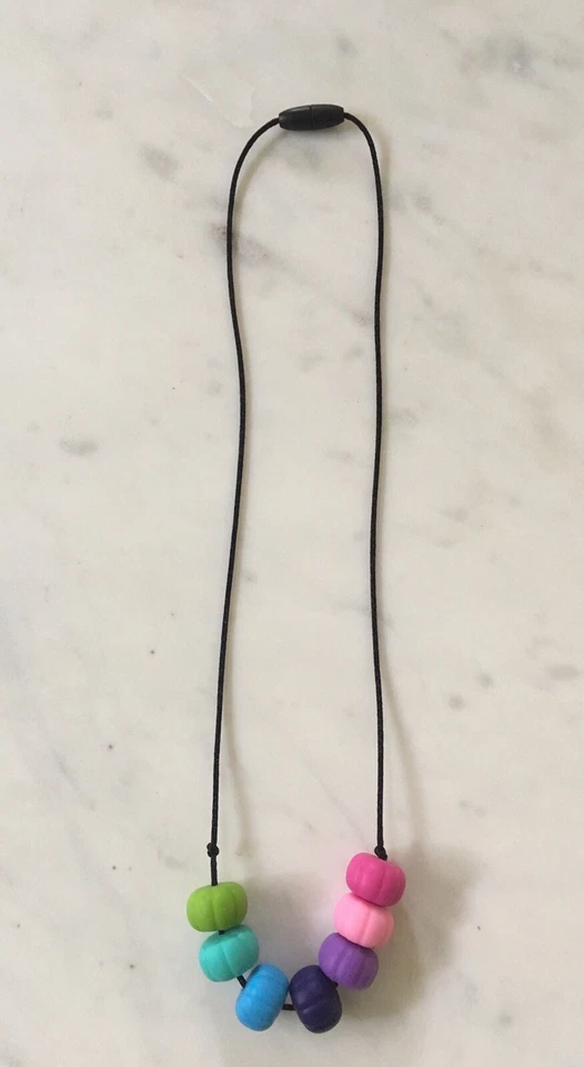 Silicone Teething Necklace Beads Chewable Sensory Jewellery- Brand New With Tags - image 1 of 3