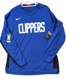 Nike NBA DRI-FIT LA Clippers Warm Up Long Sleeve Shirt Men’s Size L AT9399-495 - Picture 1 of 6