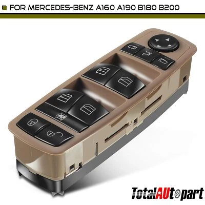 Window Switch 3 Pin Front Left for Mercedes-Benz A160 A190 B180 B200 A1698206710 - Image 1 of 4