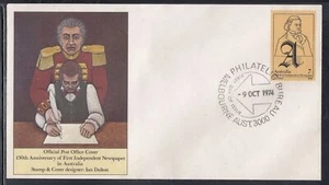 Australia Scott 599 FDC- First Independent Newspaper, 150th Anniv. - Picture 1 of 1