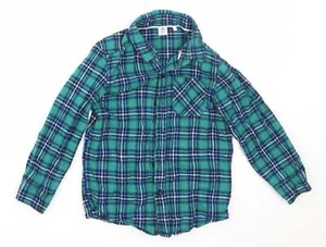 TU Boys Green Check Cotton blend Size 2-3 Years - Picture 1 of 12