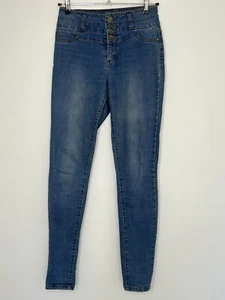 Jay Jays Jeans Blue Denim High Rise Skinny Jeans Button Up Womens 8 - Picture 1 of 12
